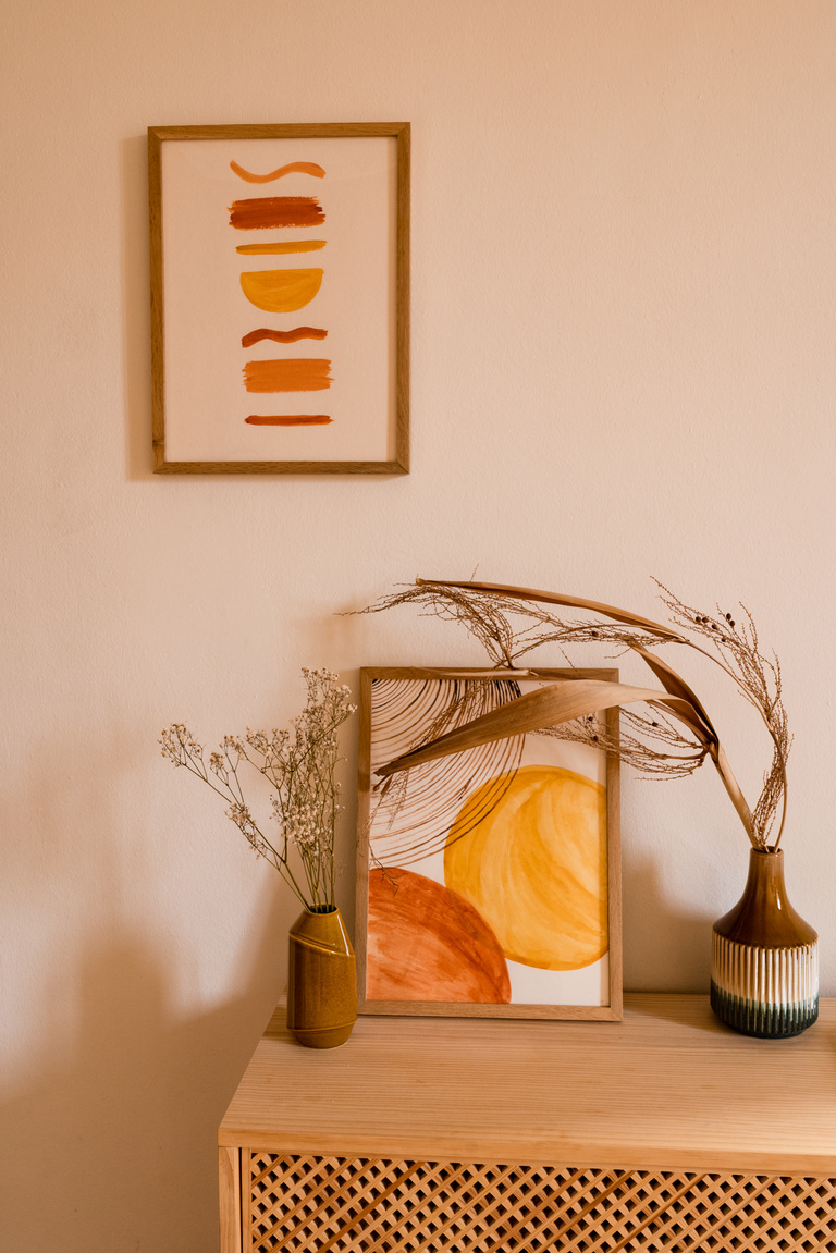 Minimalist Decoration on Wooden Drawer