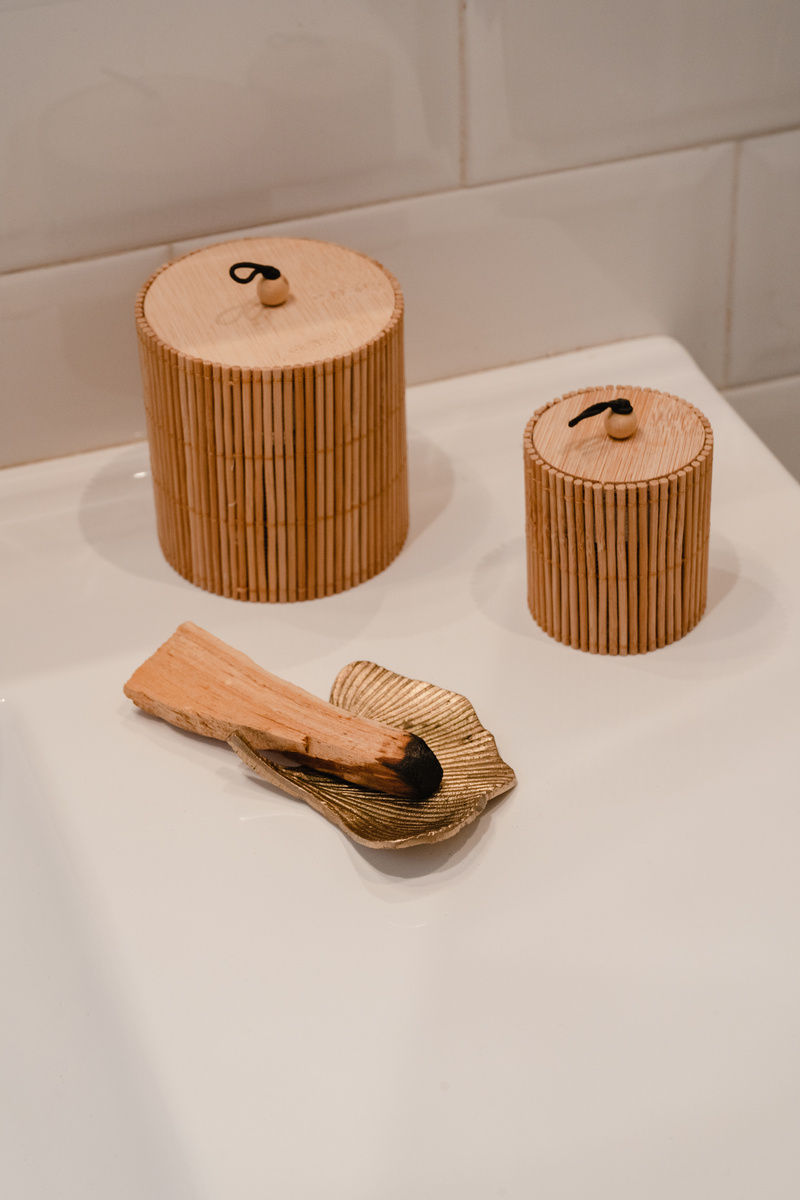 Wooden Decors on Sink