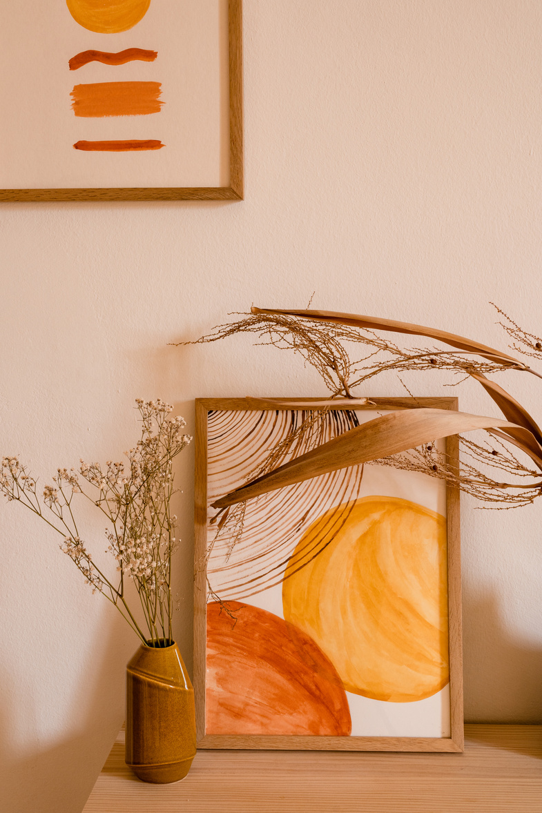 Minimalist Decoration on Wooden Drawer