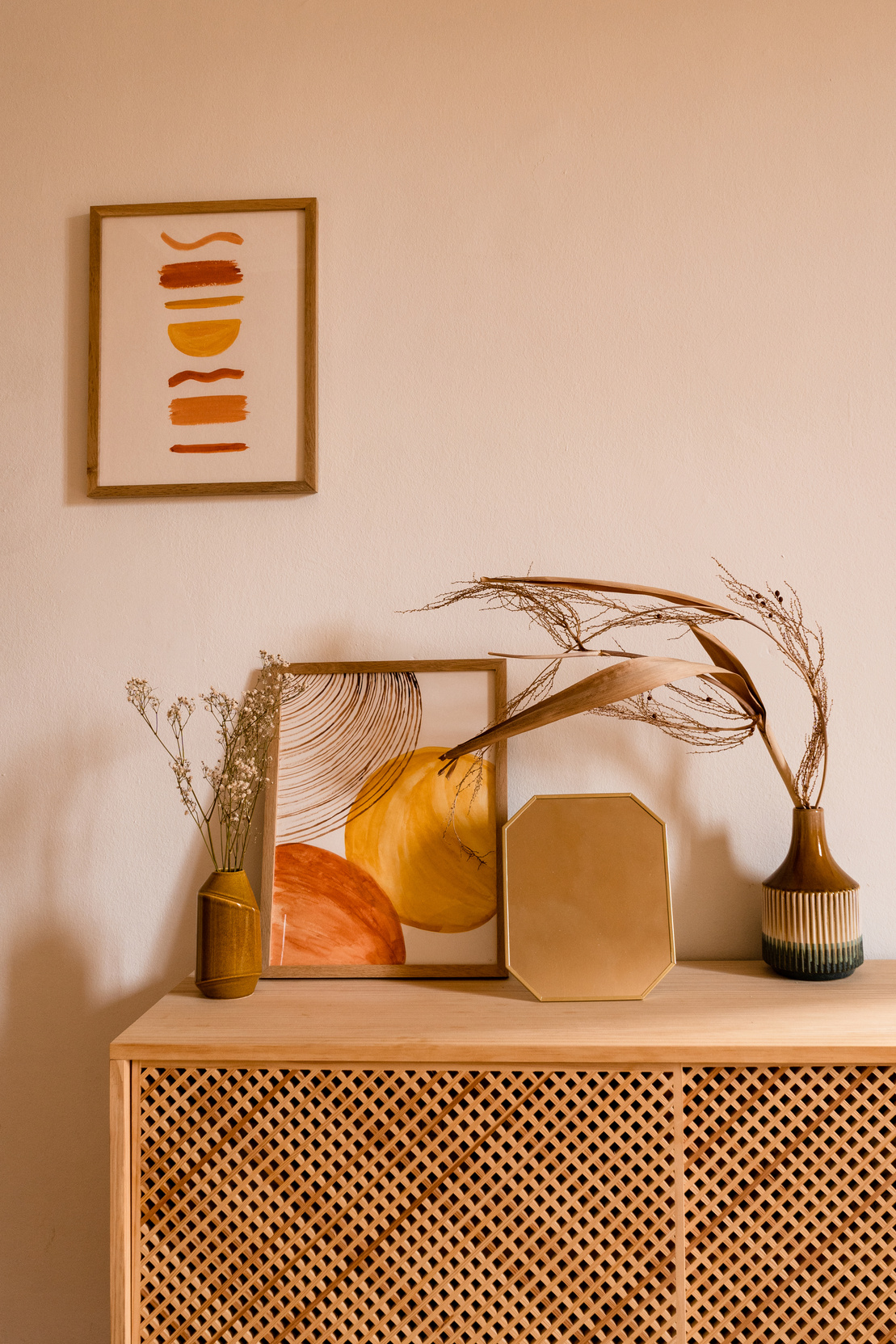 Minimalist Decoration on Wooden Drawer